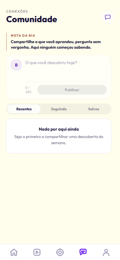 Print real da comunidade do app Alas.